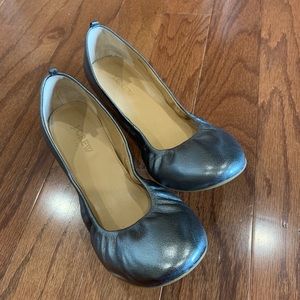 Jcrew Anya metallic leather ballet flats